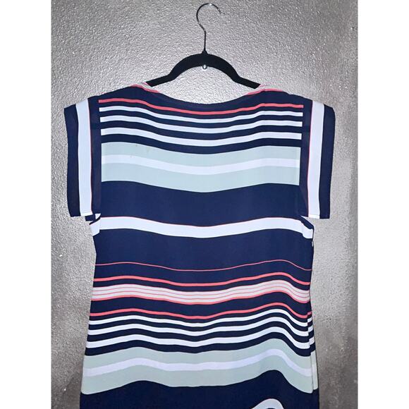 Rebecca Minkoff Tambourine Professional Business Preppy Stripe Cap Sleeves Dress - Picture 7 of 12